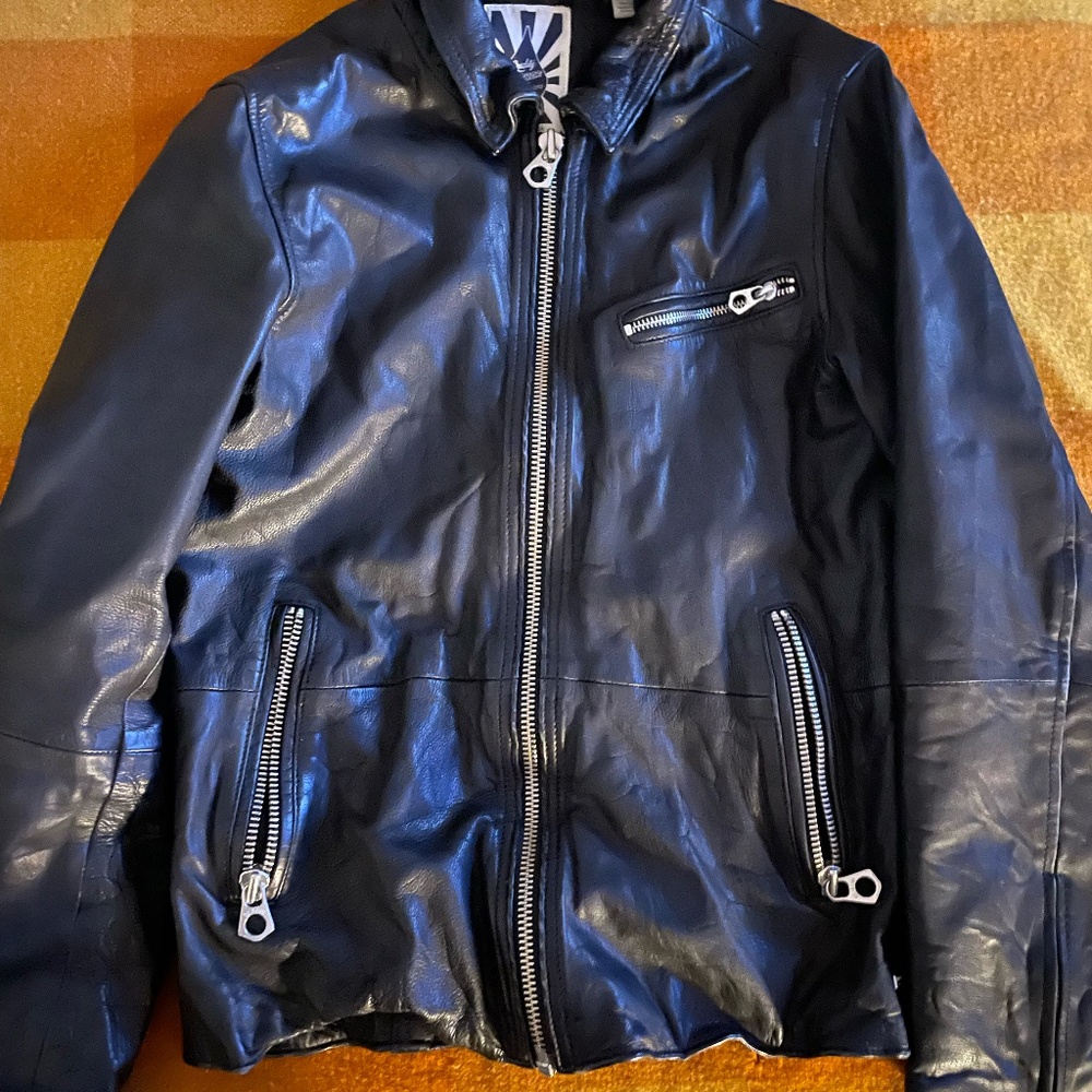 Scotch and Soda Lightweight Washed Leather Jacket